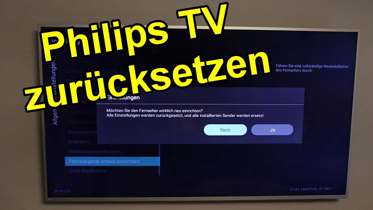 Tcl Fernseher Auf Werkseinstellung Zurücksetzen Ohne Fernbedienung Philips Fernseher zurücksetzen auf Werkseinstellung Anleitung - YouTube
