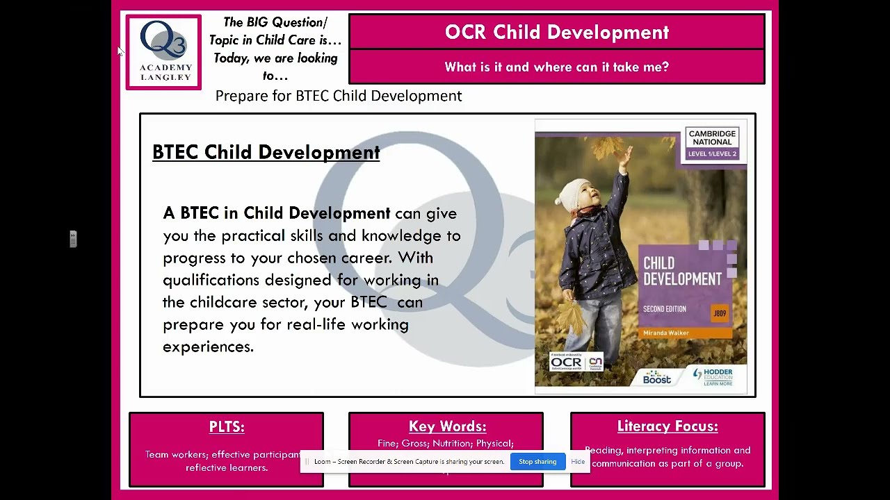 ocr child development coursework deadline