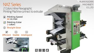 Best Sale One 2 Colour Flexo Printing Machine For Plastic Film , Pe Film Flexo Printing Machinery