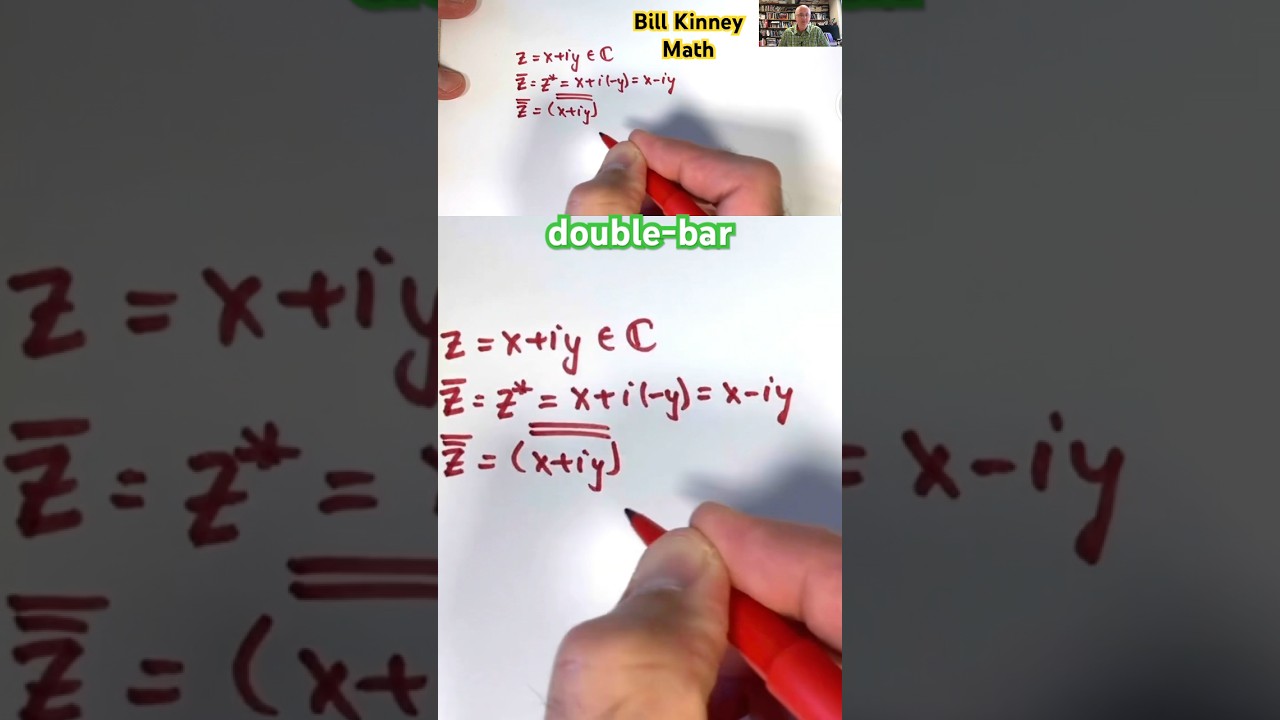 𝑧̿ = 𝑧...COOL!! 😎😎 The COMPLEX CONJUGATE of the Complex Conjugate is the Complex Number Itself!!