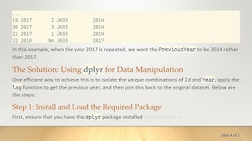 How to Use dplyr::lag for Yearly Data Wrangling in R