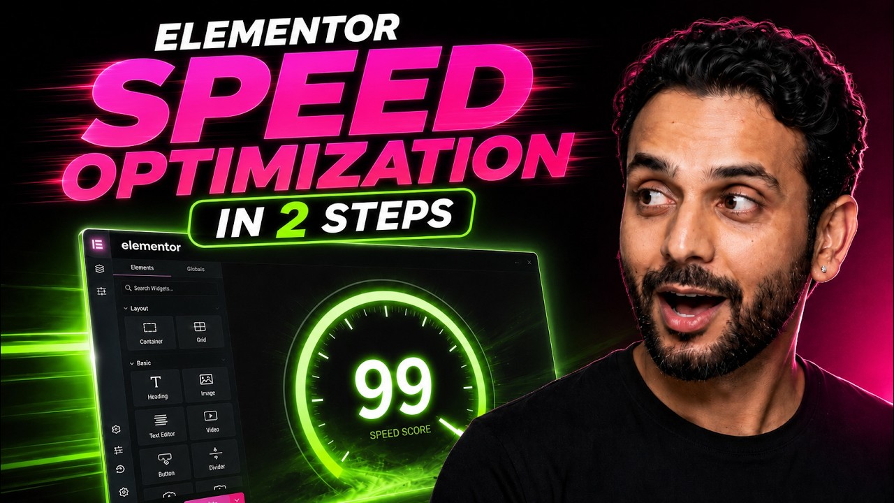 Elementor Website Speed Optimization: 99/100 in 2 Steps - YouTube