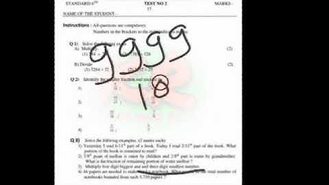 Math Bridge course test No(2) Part 2 Class: 6th