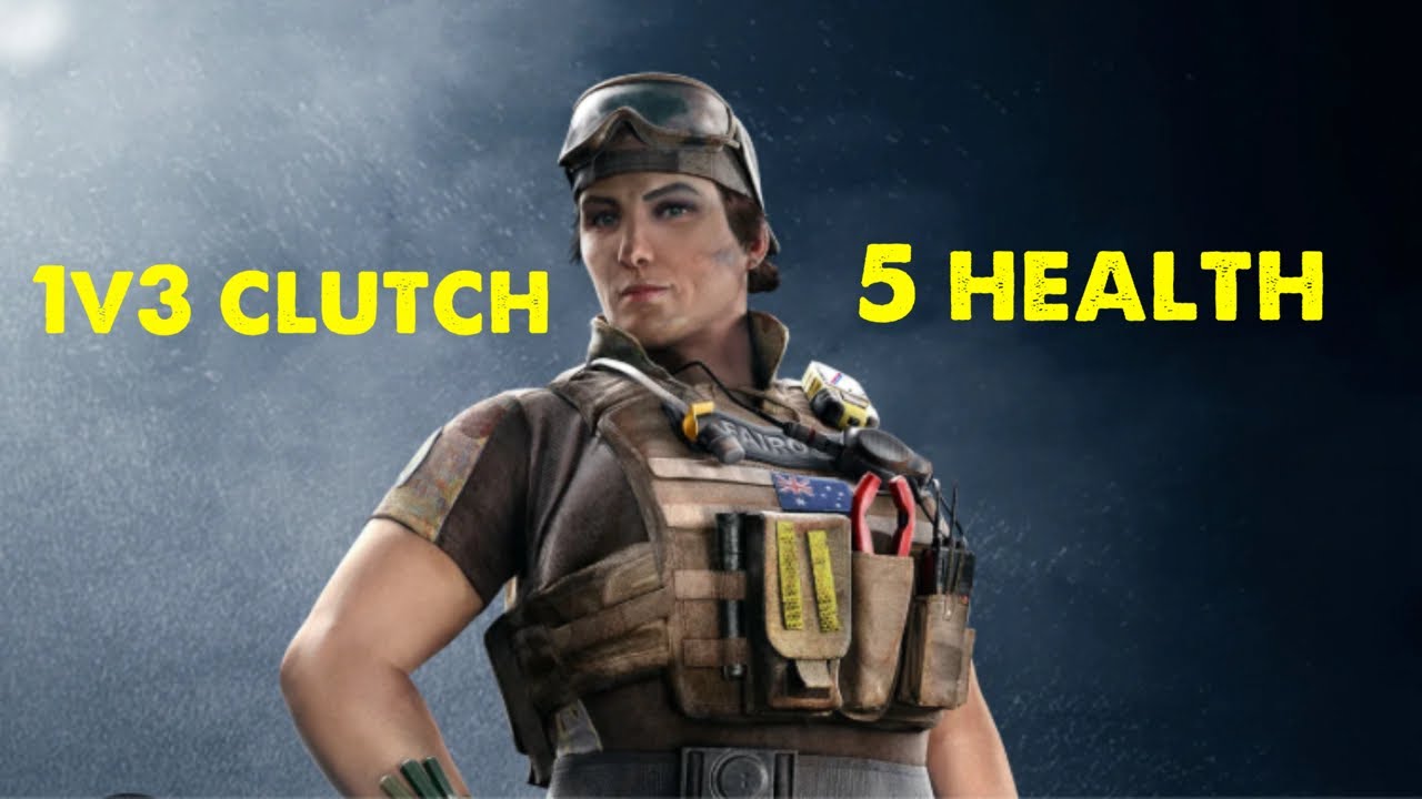 Rainbow six siege 1v3 clutch! 5 health! - YouTube