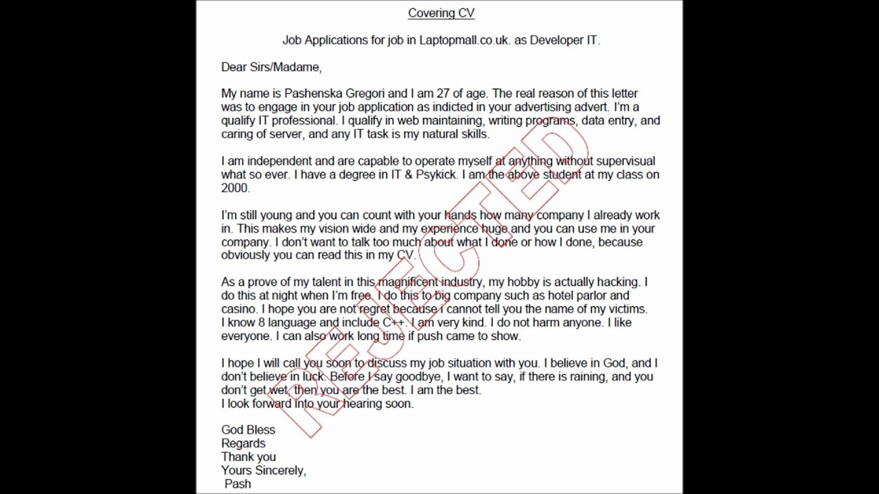 Best Cover Letter YouTube