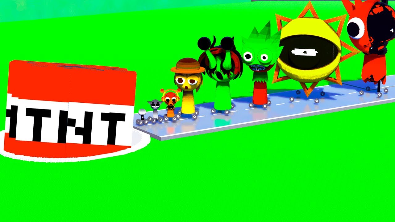 Big & Small Incredibox HORROR Sprunki Cars Vs TNT Holes #2 | Teardown