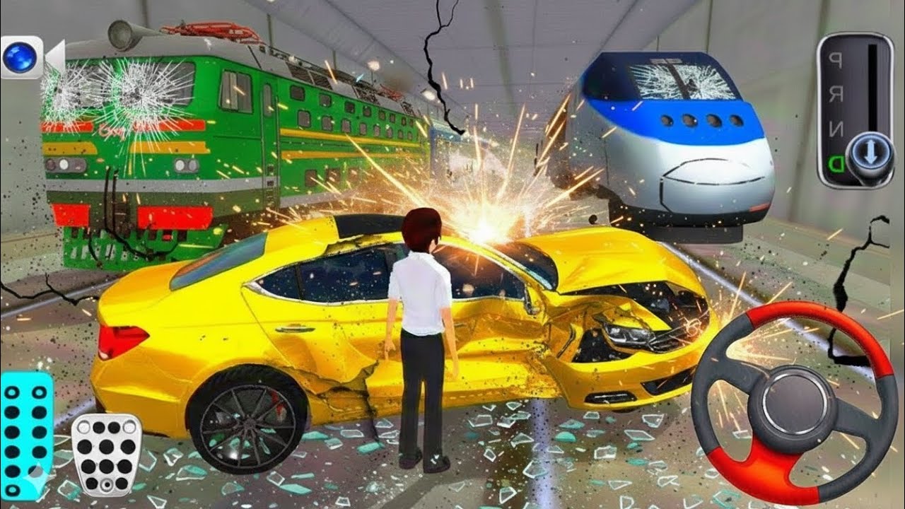 New Golden Ferrari Vs Bullet Train - 3D Driving Class 2026 - 3D Driving Class Game - Car Game