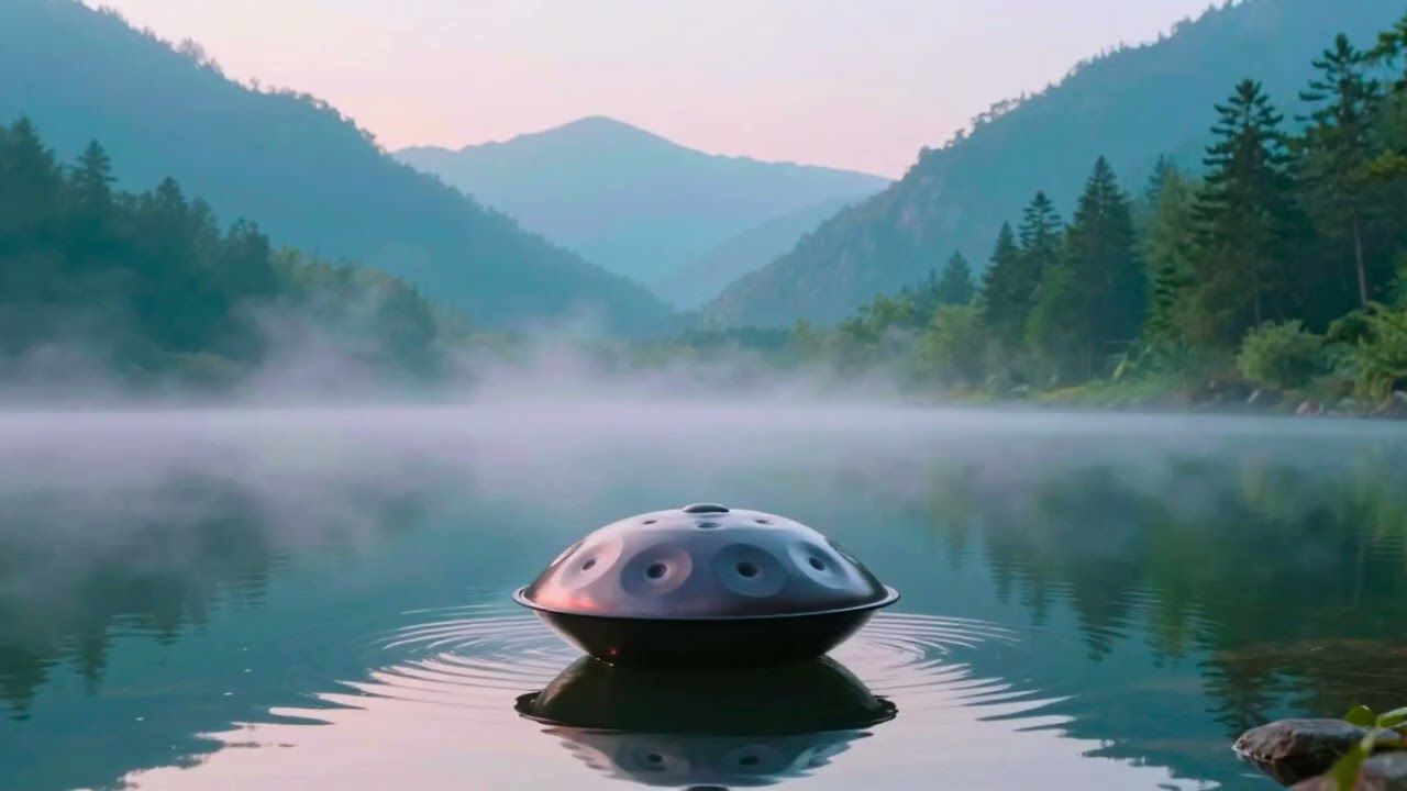 432Hz Handpan by the Silent Lake 🌫️ Mountain Mist Healing Music for Deep Relaxation