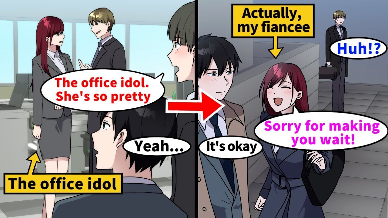 【Manga】My beautiful senpai is actually my fiancee. One day, a male employee who likes my fiancee…