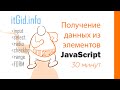 JavaScript получаем данные из input, select, checkbox, range, radio, textarea, form