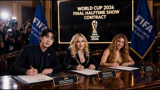 Breaking news! BTS Jin, Madonna, and Shakira Sign Contracts for the 2026 World Cup Final!