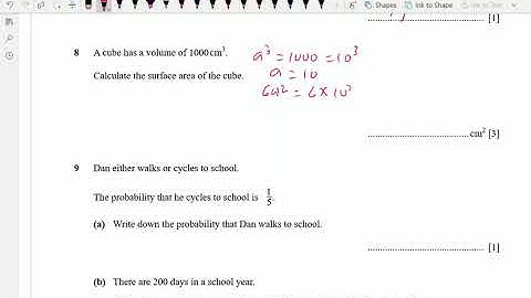 IGCSE : - ( Maths Specimen paper - 0580 / 01 - Solved )