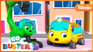 buster needs new tyres magic stories and adventures for kids moonbug kids