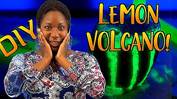 Lemon Volcano DIY -  Baking soda citric acid experiment.