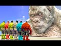 Blue Hulk & Red Hulk & Grey Hulk & The Hulk vs White King Kong - What If Battle Superheroes