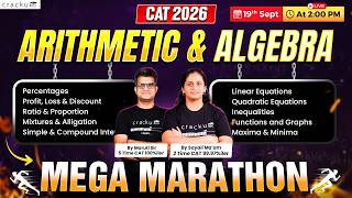 CAT 2026: Arithmetic & Algebra Mega Marathon | CAT Quant Preparation by Maruti Sir & Sayali Ma’am
