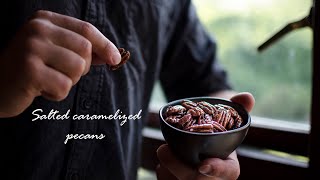 Salted caramelized pecans | Lazy cook