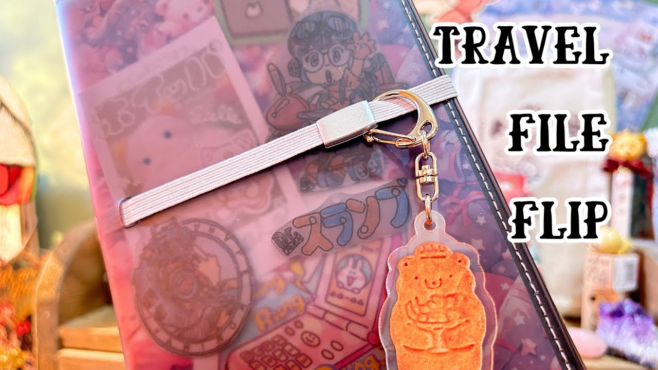 大好きを閉じ込める手帳カバー＊Travel file Flip＊プラ板でアラレちゃんチャーム作り。