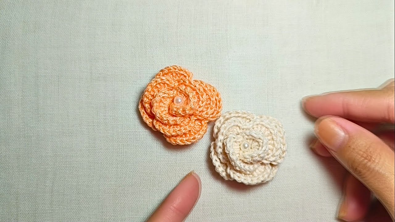 Mini Crochet Rose 🌹✨ | Relaxing Slow Crochet for a Peaceful Moment