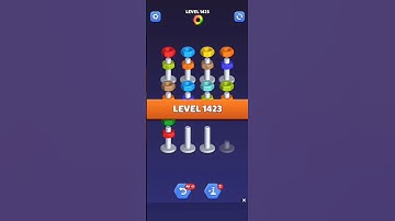 Nut Sort Level 1423 - Color Puzzle Game by Kiwi Fun #games #puzzle #NutSort #NutSortSolution