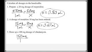 Math 117 : Chapter 22 #3 (Math For Allied Health Tutorial : Pediatric Medications)