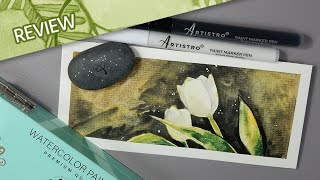 First Impressions 🎨 Artistro Watercolor Paint Set Review + Paint Markers @MarySanche