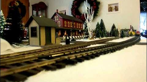 Atlas O Scale 2 Rail Layout Running Atlas Rutland & Rock Island engine with TMCC very nice Run