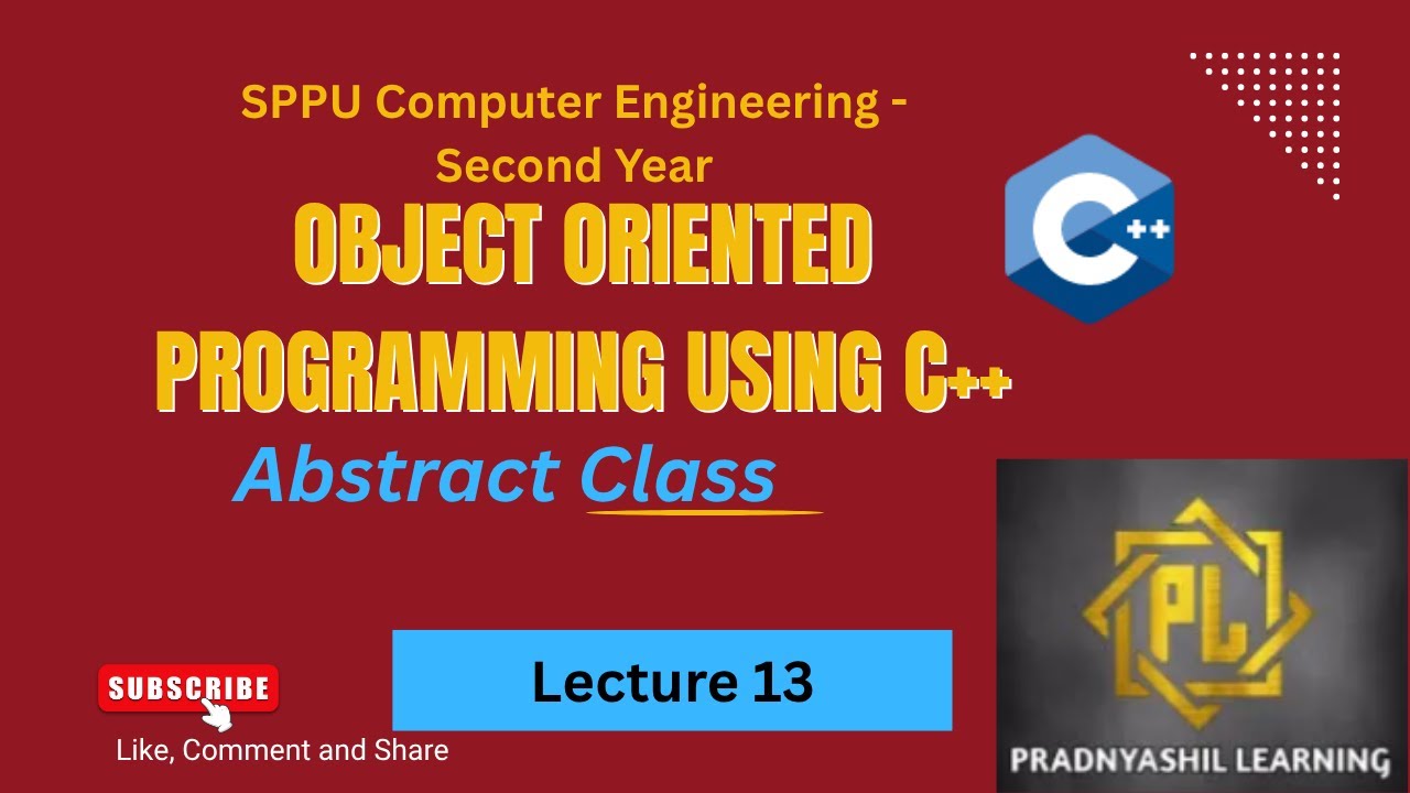 Lecture 13 Object Oriented Programming using C++ - YouTube