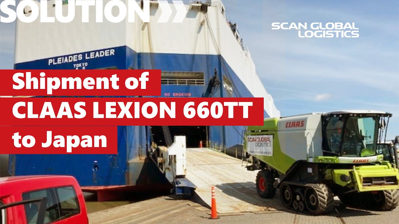 Shipment of CLAAS LEXION 660TT to Japan