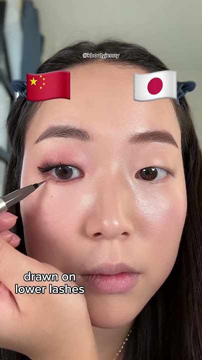 CHINA vs JAPAN makeup 🇨🇳🇯🇵 #douyinmakeup #makeup #japanesemakeup