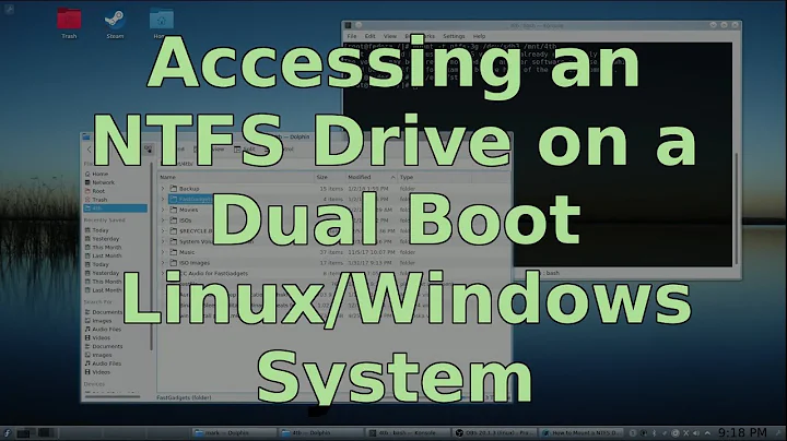 Accessing an NTFS drive on a Dual Boot Computer