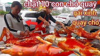 Quán chó Quay nổi tiếng mưa vẫn đông khách nhiều người ở xa đến học nghề