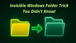 How to Make an Invisible Folder Using This Windows Hack! (Not Even Visible by "Show Hidden Items")