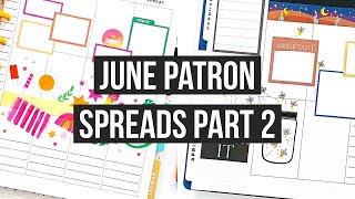 Plan With Me June Patron Spreads Part 2 Erica And Amanda Classic Happy Planner - Summer