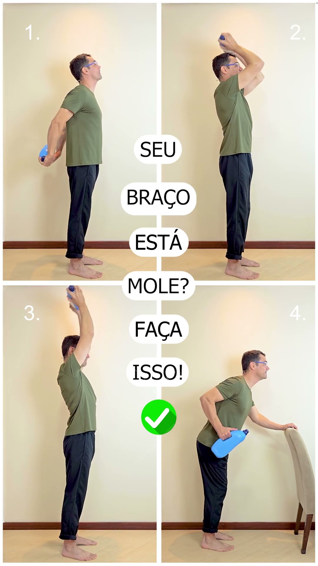 Siga-me para deixar o braço durinho. ?