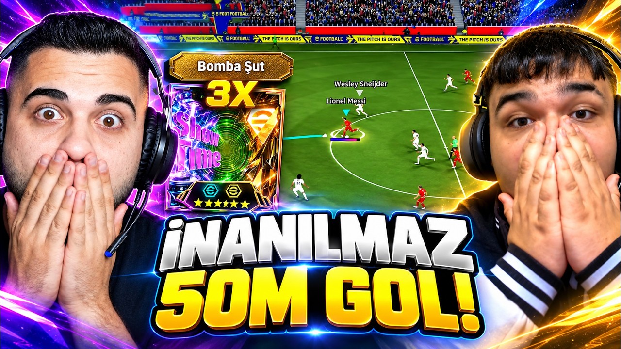 Messi 50M İnanılmaz Gol! 3 BOMBACI Silme Cezalı Ceza Sahası Challenge! 💣 eFootball Mobile 2027