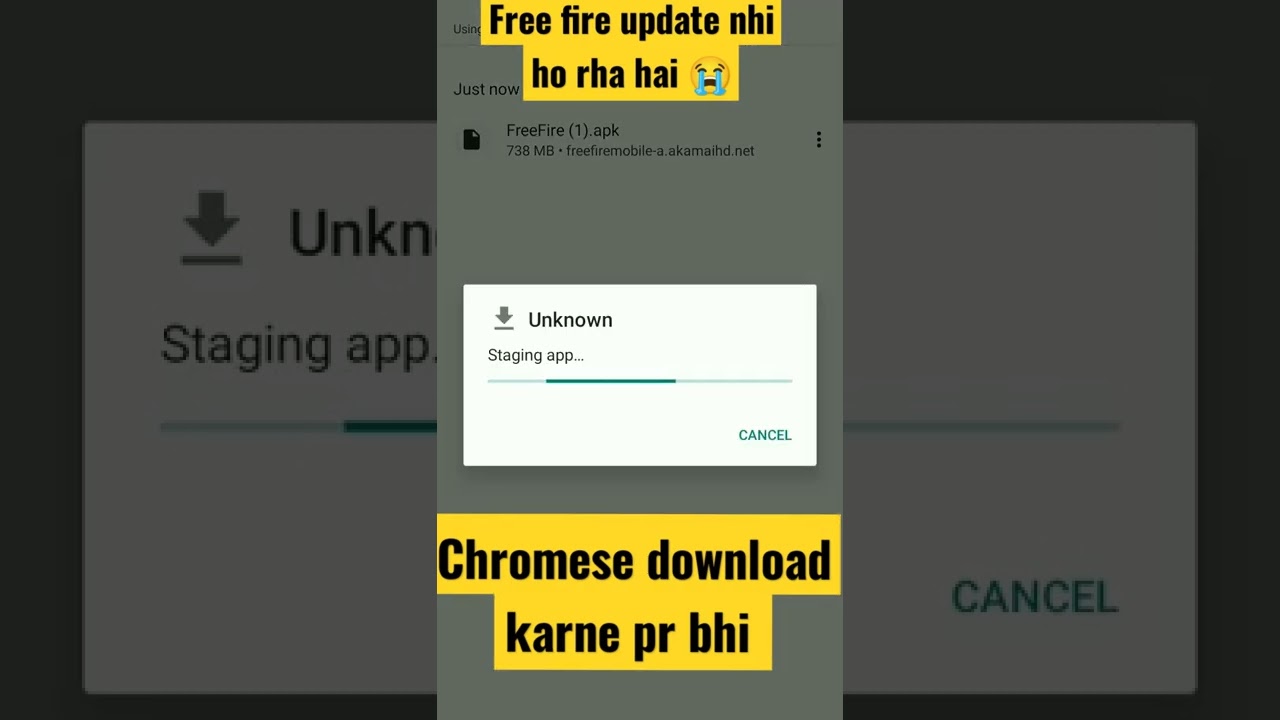 Chrome se bhi update free fire download nhi ho rha hai to aap log max khelo free fire download nhi 😭
