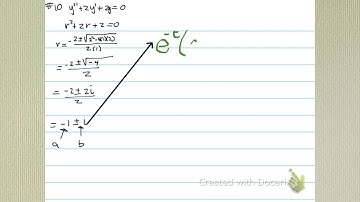 solve second order liner DE complex roots