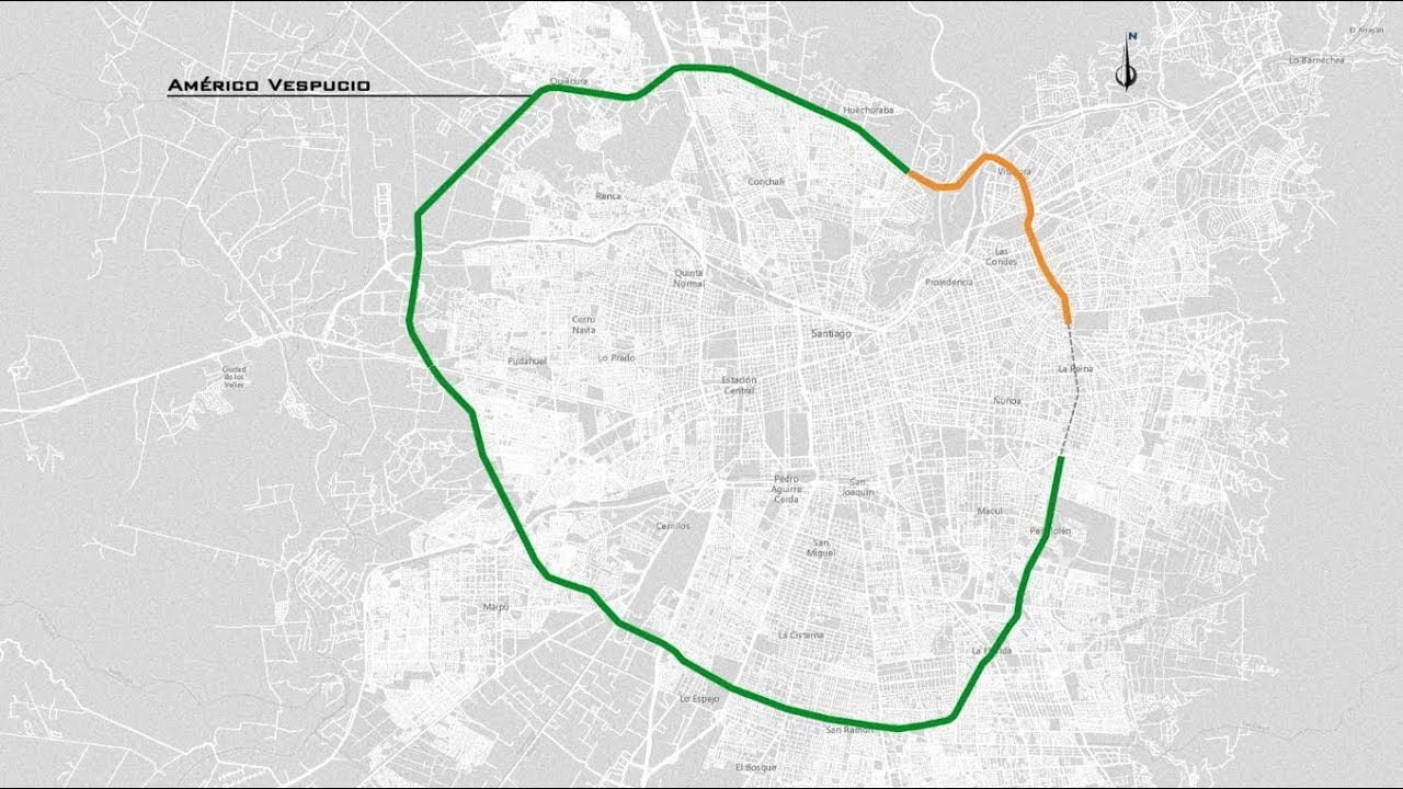 Maqueta virtual del proyecto autopista Américo Vespucio Oriente I, tramo 2