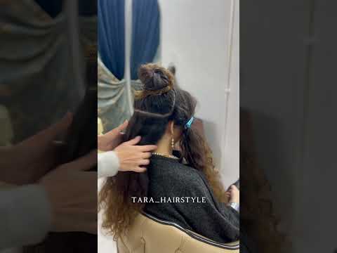 تکنیک جمع کردن موی فر و وز شنیون عروس   