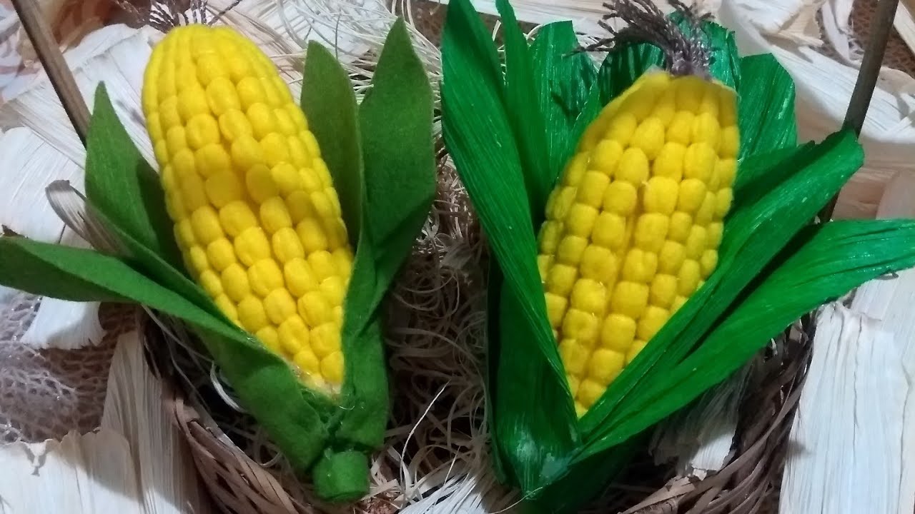COMO FAZER MILHO VERDE COM FELTRO OU A PALHA DO MILHO!