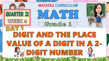 MATH 1 QUARTER 2 WEEK 4 DAY 1 | DIGIT AND THE PLACE VALUE OF A DIGIT IN A 2-DIGIT NUMBER | MATATAG