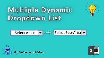 Create Multiple Dynamic Dropdown List in Excel - Urdu | Hindi