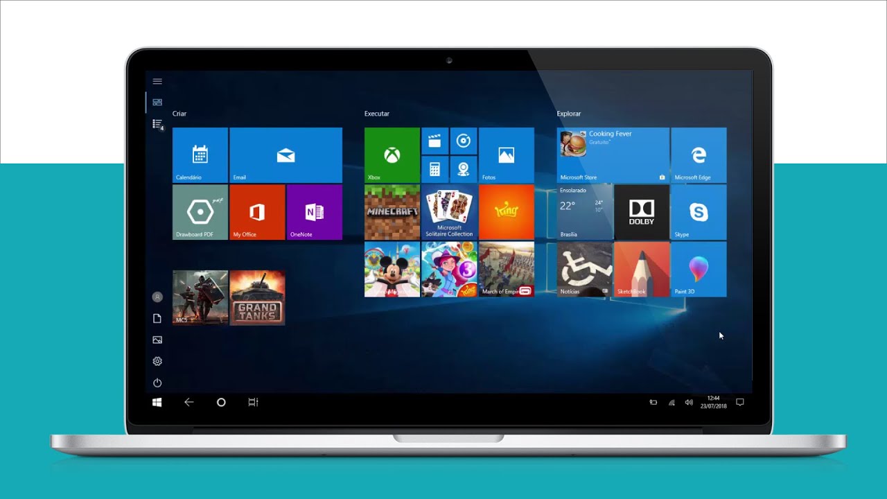 Como voltar a tela inicial padrão do Windows 10 - 2021 - Sair do modo ...
