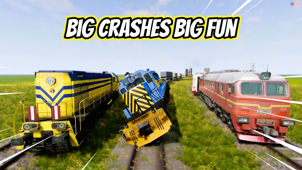 Extreme Train Crashes # 23 Part 3 ( even more crashes! ) | @beamng