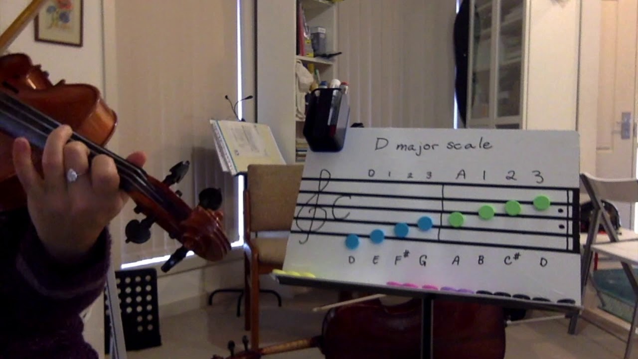 violin scales - practice in Rita's music room - YouTube