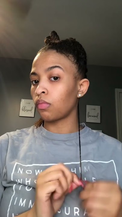  Mini Braids Tutorial for hair Growth on long natural hair #shorts # ...