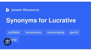 Synonyms for"Lucrative#Avoid using Lucrative#viral#daily#english#learnenglish #vocabulary#shortvideo