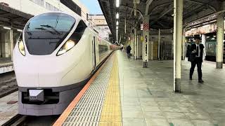 【4K高画質】E657系が臨時特急ひたち95号として上野駅17番線を発車するシーン(あゝ上野駅収録)