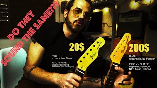 VLOG  #3 - Cheap vs. expensive guitar neck. Chinese no-name vs  Allparts.